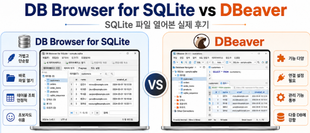 DB Browser for SQLite vs DBeaver SQLite
